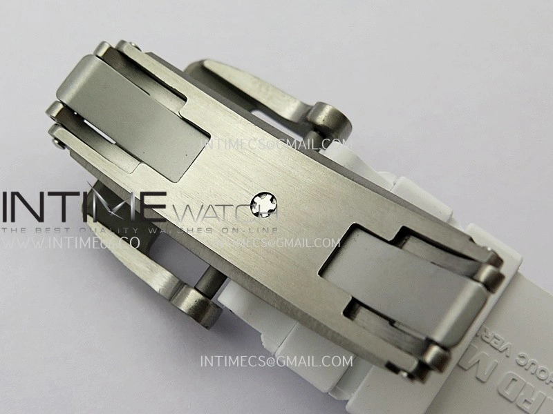 RM055 White Ceramic Red Inner Bezel APSF 1:1 Best Edition On White Rubber Strap RMUL2 Super Clone