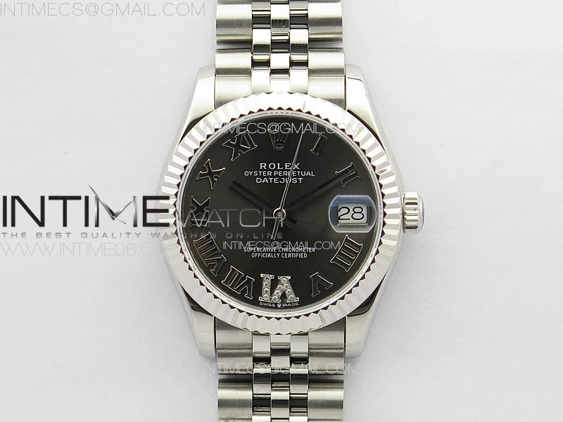 DateJust 31mm 178271 SS APSF Best Edition Gray Dial Roman Markers on Jubilee Bracelet A2824