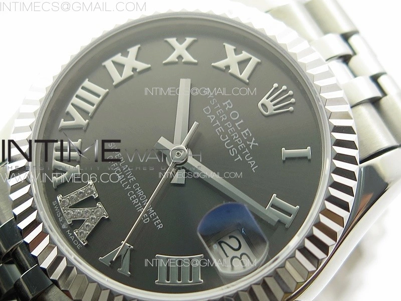 DateJust 31mm 178271 SS APSF Best Edition Gray Dial Roman Markers on Jubilee Bracelet A2824