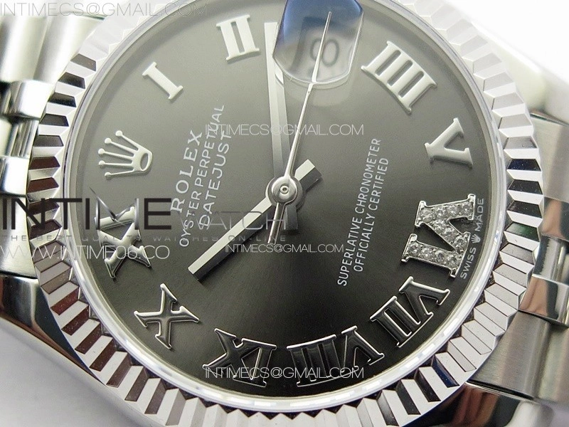 DateJust 31mm 178271 SS APSF Best Edition Gray Dial Roman Markers on Jubilee Bracelet A2824