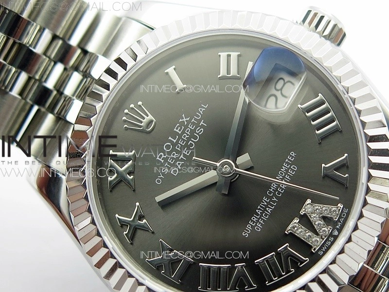 DateJust 31mm 178271 SS APSF Best Edition Gray Dial Roman Markers on Jubilee Bracelet A2824