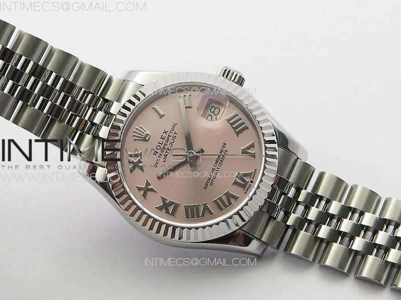DateJust 31mm 178271 SS APSF Best Edition Pink Dial Roman Markers on Jubilee Bracelet A2824