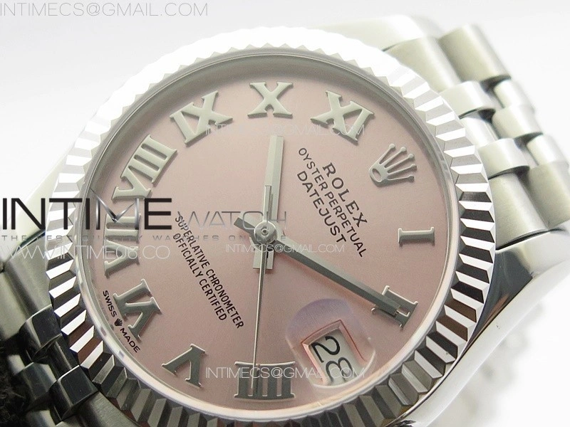 DateJust 31mm 178271 SS APSF Best Edition Pink Dial Roman Markers on Jubilee Bracelet A2824