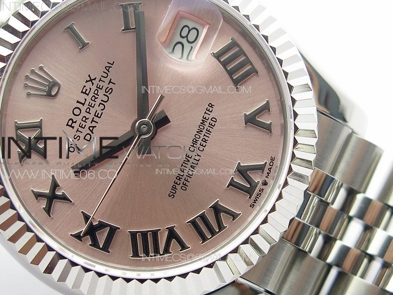 DateJust 31mm 178271 SS APSF Best Edition Pink Dial Roman Markers on Jubilee Bracelet A2824