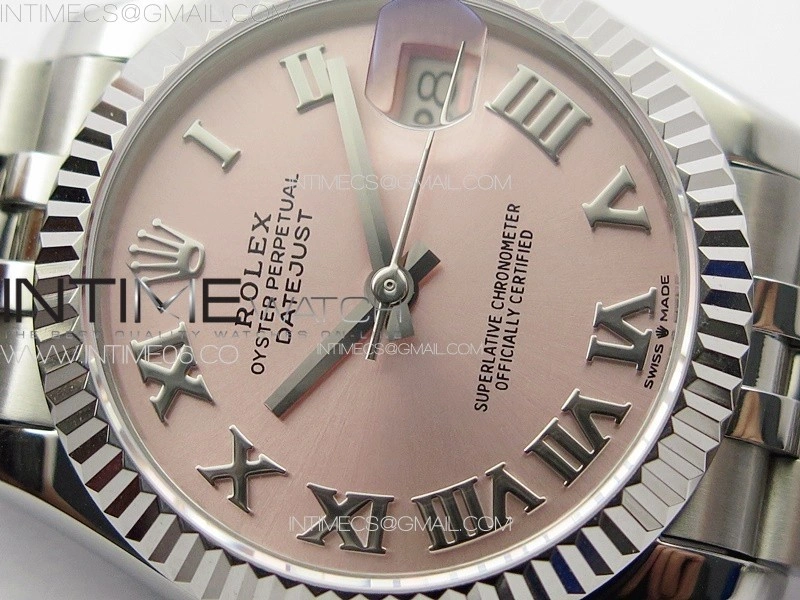 DateJust 31mm 178271 SS APSF Best Edition Pink Dial Roman Markers on Jubilee Bracelet A2824