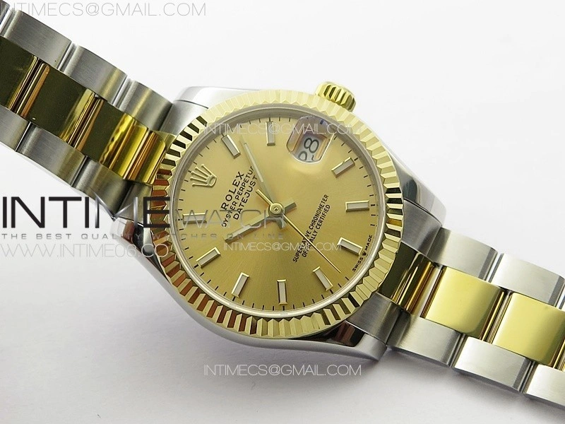 DateJust 31mm 178271 SS YG APSF Best Edition YG Dial Sticks Markers on Oyster Bracelet A2824
