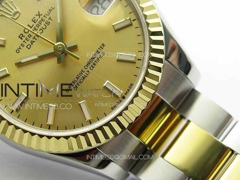 DateJust 31mm 178271 SS YG APSF Best Edition YG Dial Sticks Markers on Oyster Bracelet A2824