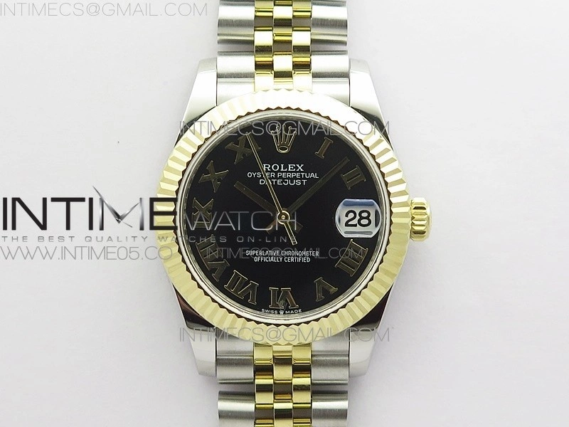 Datejust 31mm 278273 SS YG BP Best Edition Black Roman Markers Dial on SS YG Jubilee Bracelet