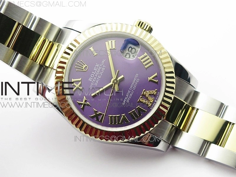 Datejust 31mm 278273 SS YG BP Best Edition Purple Roman Markers Dial on SS YG Oyster Bracelet