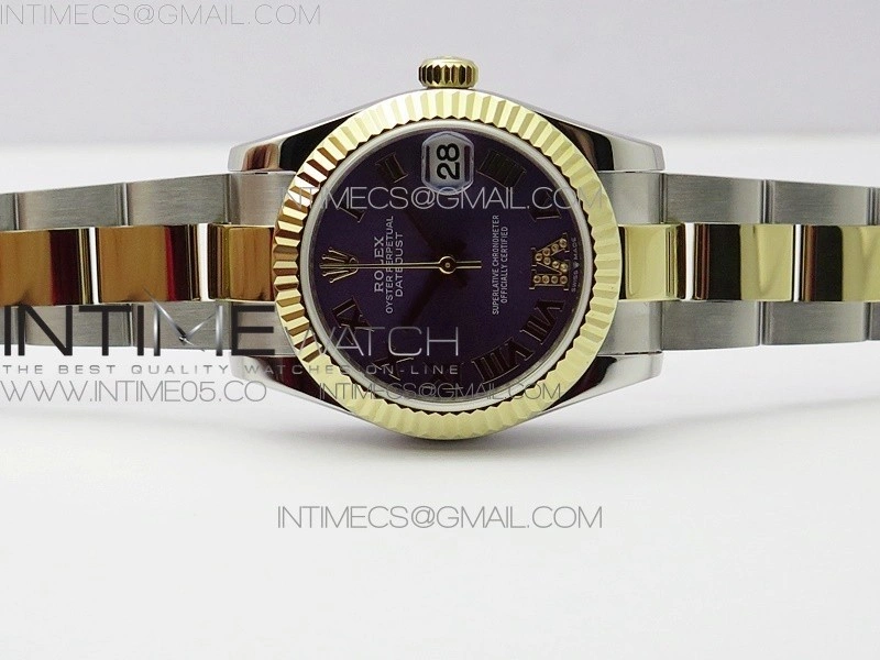 Datejust 31mm 278273 SS YG BP Best Edition Purple Roman Markers Dial on SS YG Oyster Bracelet