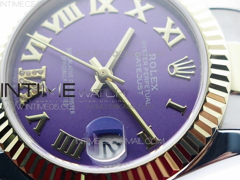 Datejust 31mm 278273 SS YG BP Best Edition Purple Roman Markers Dial on SS YG Oyster Bracelet
