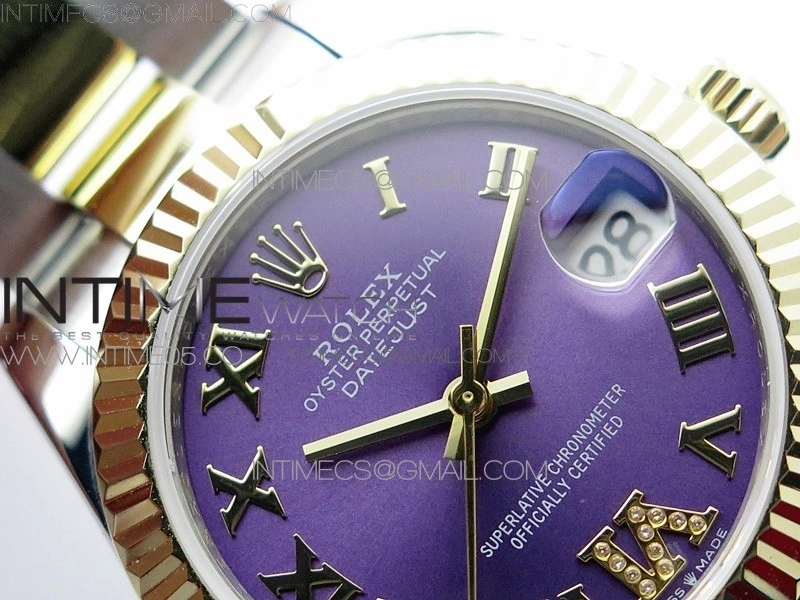 Datejust 31mm 278273 SS YG BP Best Edition Purple Roman Markers Dial on SS YG Oyster Bracelet