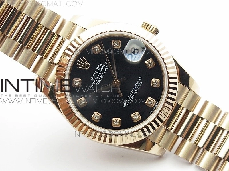 Datejust 31mm 278275 RG BP Best Edition Black Crystal Markers Dial on RG President Bracelet
