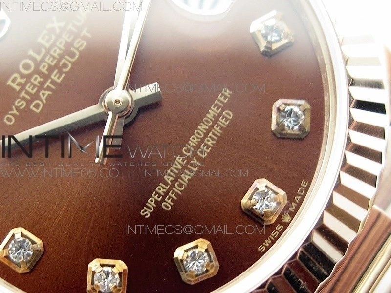 Datejust 31mm 278275 RG BP Best Edition Brown Crystal Markers Dial on RG President Bracelet