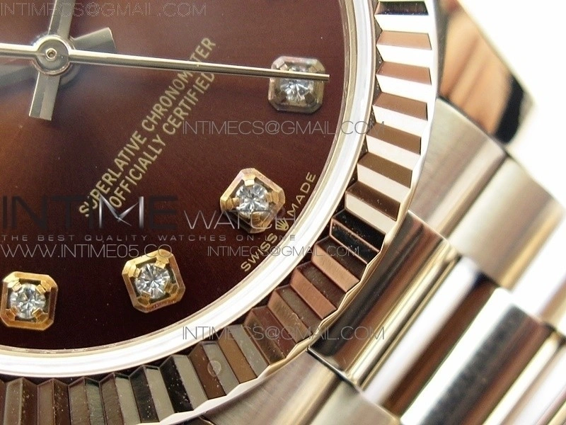 Datejust 31mm 278275 RG BP Best Edition Brown Crystal Markers Dial on RG President Bracelet