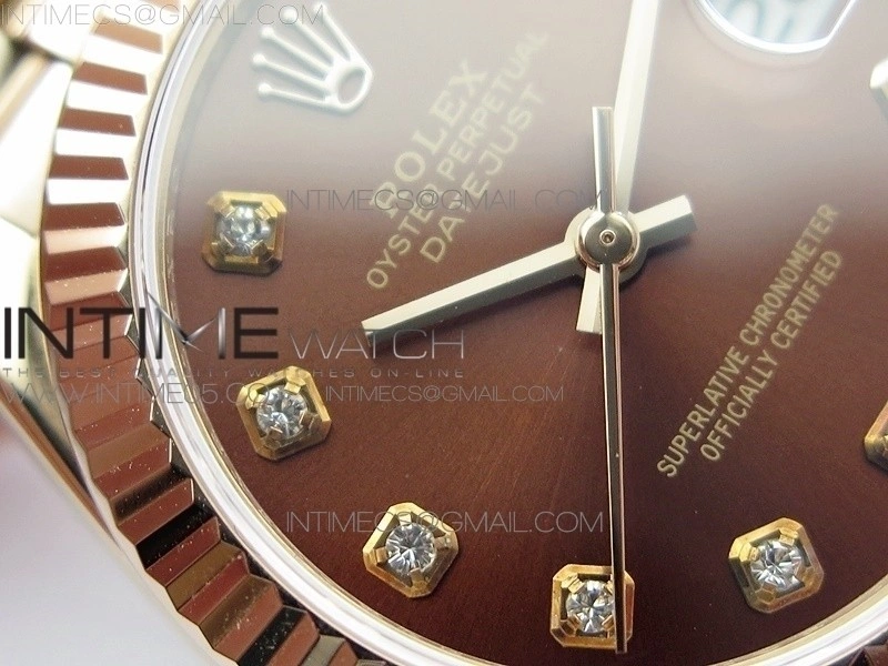 Datejust 31mm 278275 RG BP Best Edition Brown Crystal Markers Dial on RG President Bracelet