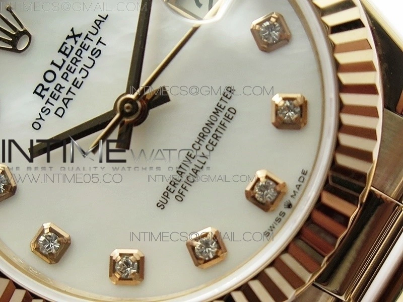 Datejust 31mm 278275 RG BP Best Edition White Crystal Markers Dial on RG President Bracelet