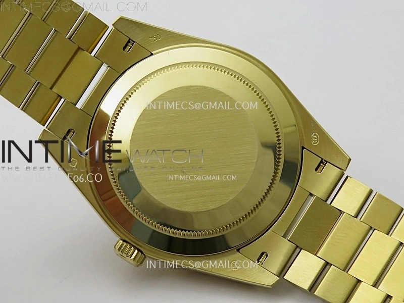 Day Date 228238 40mm 904L YG QF Gain Weight Gold Dial T Dia Markers on YG President Bracelet A2836