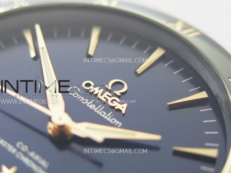 Constellation 41mm Blue Ceramic Bezel RG VSF 1:1 Best Edition Blue Dial on Blue Gummy Strap A8900