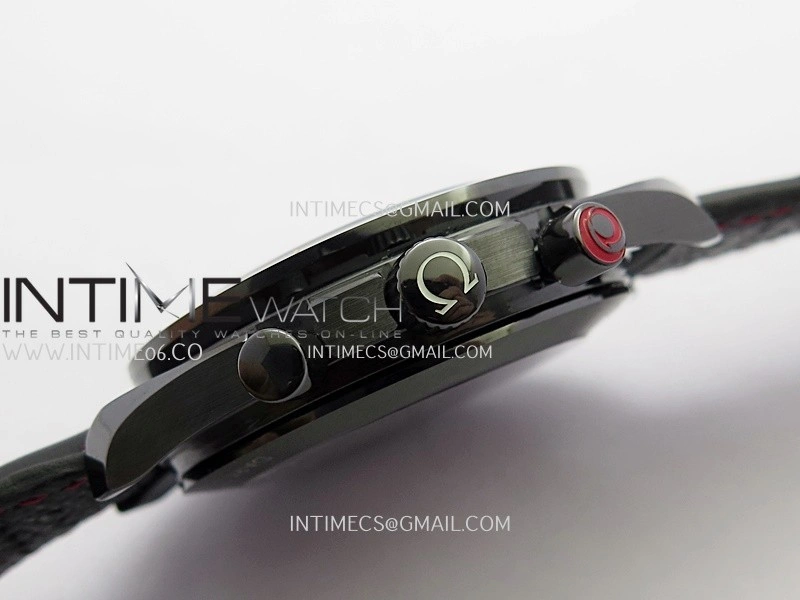 Speedmaster 44mm Ceramic SMF 1:1 Best Edition Carbon Skeleton Dial On Black Leather Strap A3869