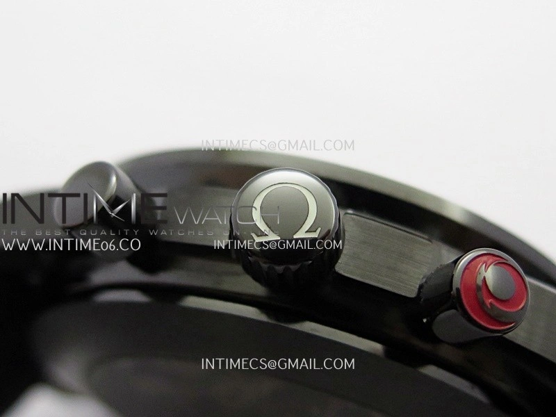 Speedmaster 44mm Ceramic SMF 1:1 Best Edition Carbon Skeleton Dial On Black Leather Strap A3869