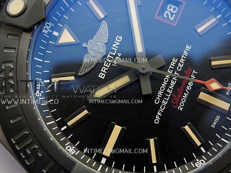 Avenger BlackBird 44mm DLC GF 1:1 Best Edition Titanium Case Black Dial On Black Nylon Strap A2824 V4