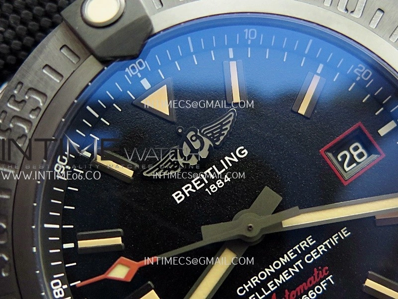 Avenger BlackBird 44mm DLC GF 1:1 Best Edition Titanium Case Black Dial On Black Nylon Strap A2824 V4