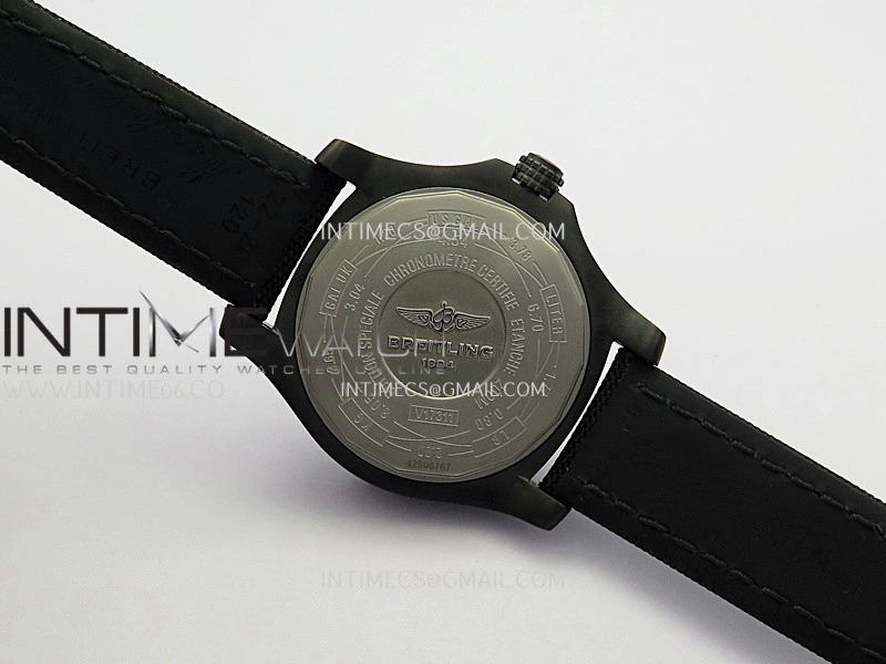 Avenger BlackBird 44mm DLC GF 1:1 Best Edition Titanium Case Black Dial On Black Nylon Strap A2824 V4