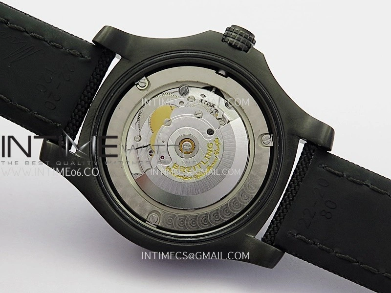 Avenger BlackBird 44mm DLC GF 1:1 Best Edition Titanium Case Black Dial On Black Nylon Strap A2824 V4