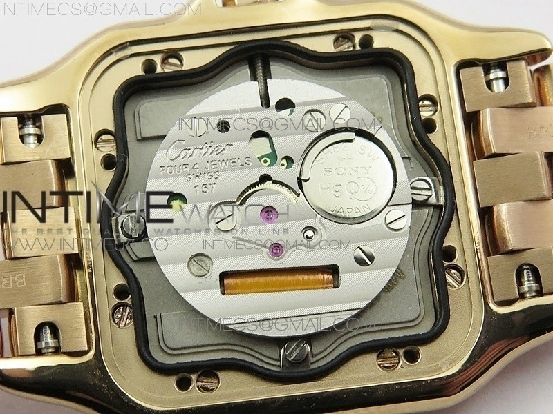 Panthère Secrete Ladies 27mm Diamond Bezel RG 8848F 1:1 Best Edition White Dial on RG Bracelet Ronda Quartz