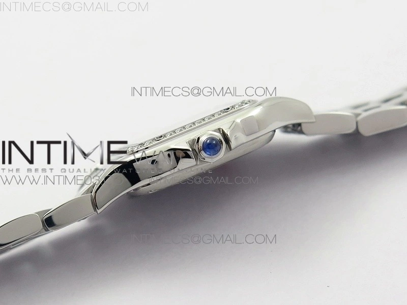 Panthère Secrete Ladies 22mm Diamond Bezel SS 8848F 1:1 Best Edition White Dial on SS Bracelet Ronda Quartz