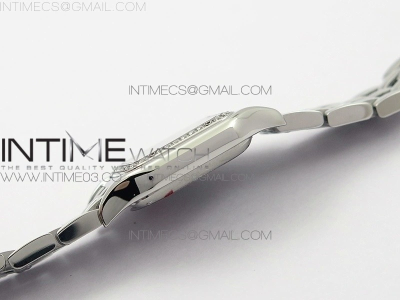 Panthère Secrete Ladies 22mm Diamond Bezel SS 8848F 1:1 Best Edition White Dial on SS Bracelet Ronda Quartz