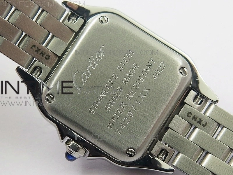 Panthère Secrete Ladies 22mm Diamond Bezel SS 8848F 1:1 Best Edition White Dial on SS Bracelet Ronda Quartz