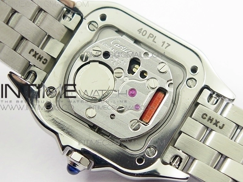 Panthère Secrete Ladies 22mm Diamond Bezel SS 8848F 1:1 Best Edition White Dial on SS Bracelet Ronda Quartz