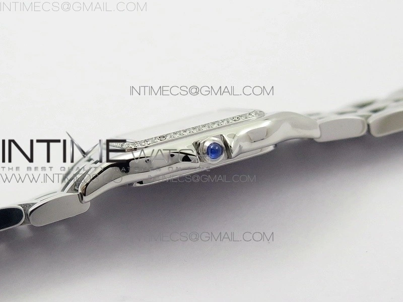 Panthère Secrete Ladies 27mm Diamond Bezel SS 8848F 1:1 Best Edition White Dial on SS Bracelet Ronda Quartz