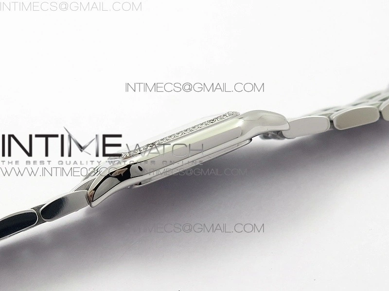 Panthère Secrete Ladies 27mm Diamond Bezel SS 8848F 1:1 Best Edition White Dial on SS Bracelet Ronda Quartz