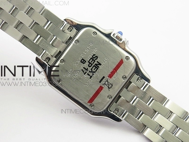Panthère Secrete Ladies 27mm Diamond Bezel SS 8848F 1:1 Best Edition White Dial on SS Bracelet Ronda Quartz