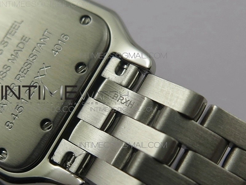 Panthère Secrete Ladies 27mm Diamond Bezel SS 8848F 1:1 Best Edition White Dial on SS Bracelet Ronda Quartz