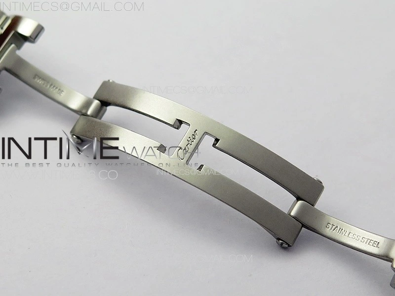 Ballon Bleu 33mm Diamonds Bezel SS 3KF 1:1 Best Edition White Textured Dial on SS Bracelet A076
