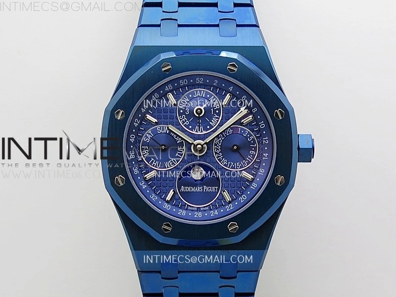 Royal Oak 41mm Perpetual Calendar 26579CE Blue SS BBS Best Edition on Blue SS Bracelet A5134
