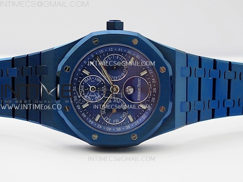 Royal Oak 41mm Perpetual Calendar 26579CE Blue SS BBS Best Edition on Blue SS Bracelet A5134