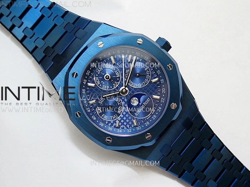 Royal Oak 41mm Perpetual Calendar 26579CE Blue SS BBS Best Edition on Blue SS Bracelet A5134