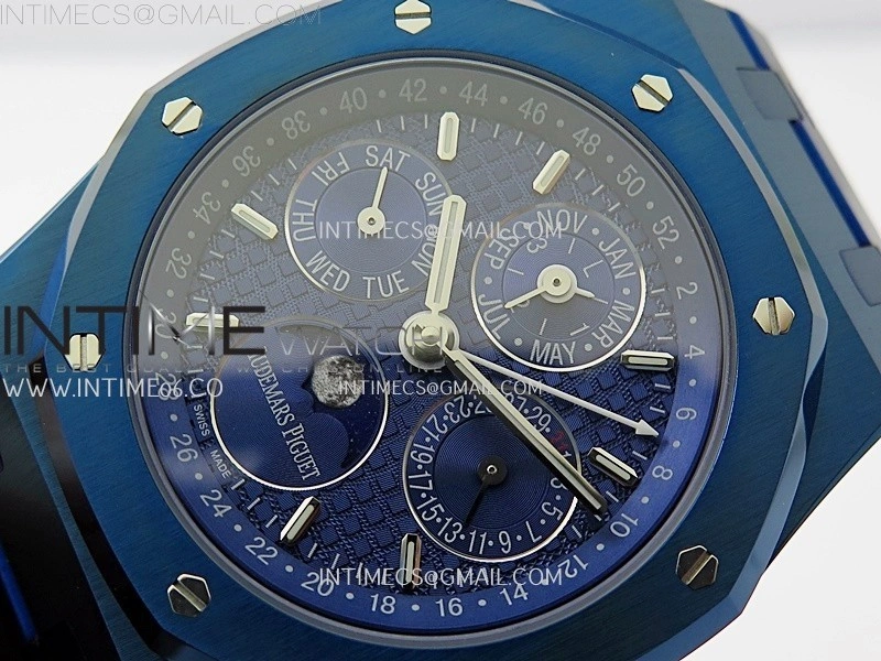 Royal Oak 41mm Perpetual Calendar 26579CE Blue SS BBS Best Edition on Blue SS Bracelet A5134