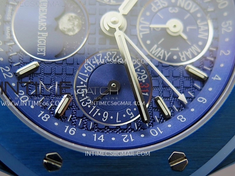 Royal Oak 41mm Perpetual Calendar 26579CE Blue SS BBS Best Edition on Blue SS Bracelet A5134