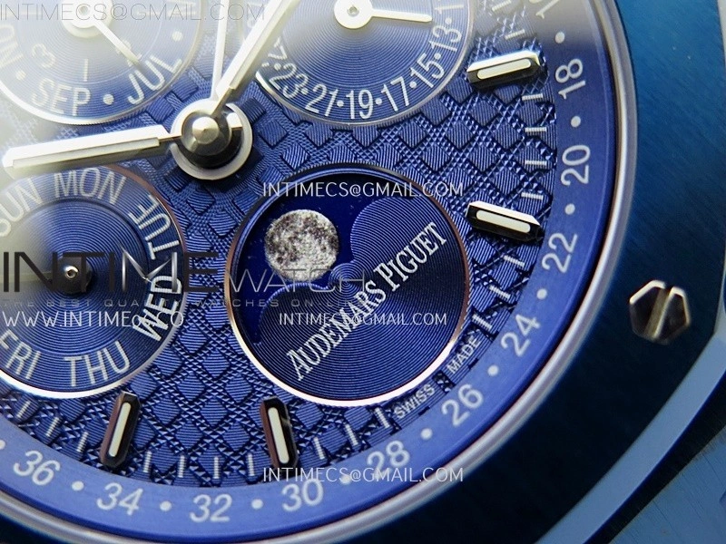 Royal Oak 41mm Perpetual Calendar 26579CE Blue SS BBS Best Edition on Blue SS Bracelet A5134