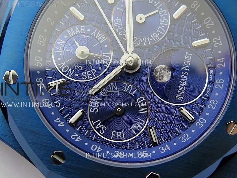 Royal Oak 41mm Perpetual Calendar 26579CE Blue SS BBS Best Edition on Blue SS Bracelet A5134