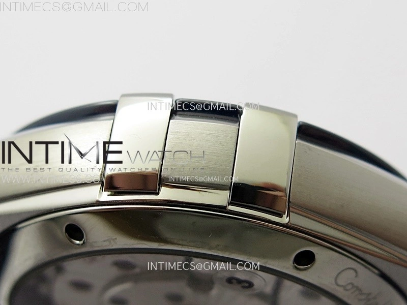 Constellation 41mm SS Blue Ceramic Bezel VSF 1:1 Best Edition White Dial on Blue Gummy Strap A8900