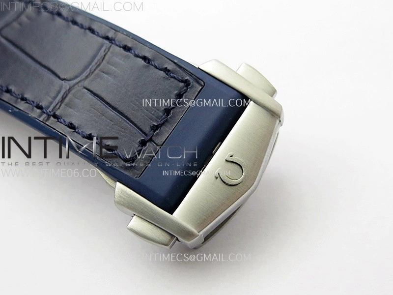 Constellation 41mm SS Blue Ceramic Bezel VSF 1:1 Best Edition White Dial on Blue Gummy Strap A8900
