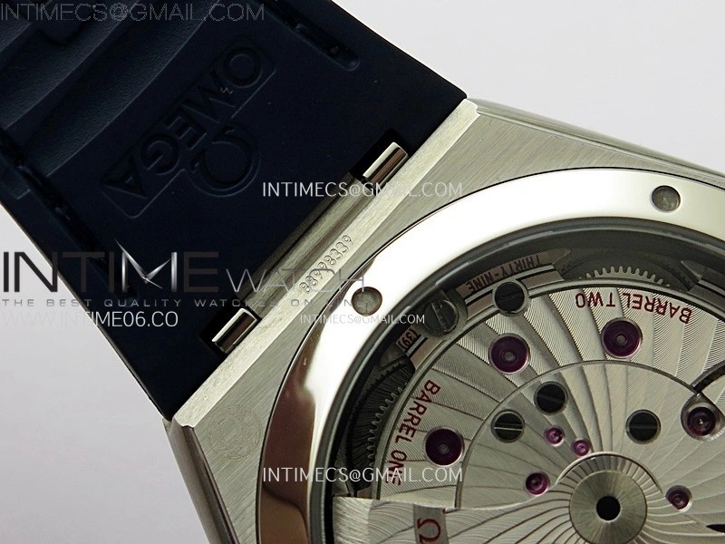 Constellation 41mm SS Blue Ceramic Bezel VSF 1:1 Best Edition White Dial on Blue Gummy Strap A8900
