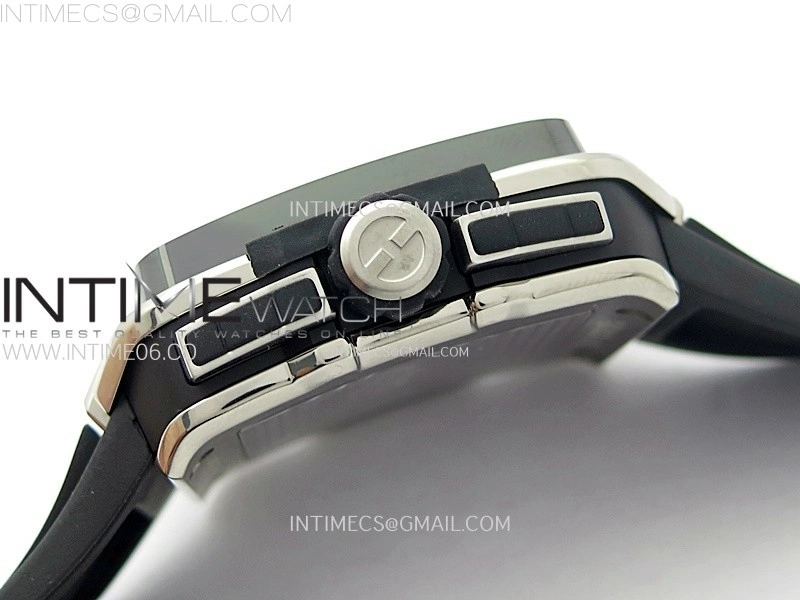 Square Bang Unico 42mm Titanium Ceramic BBF 1:1 Best Edition Skeleton Dial on Black Rubber Strap A1280